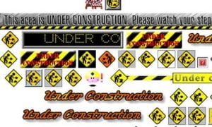 Different Images Of Under Construction Icons From The Nineties