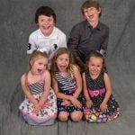 an image of 2 boys and 3 girls siblings