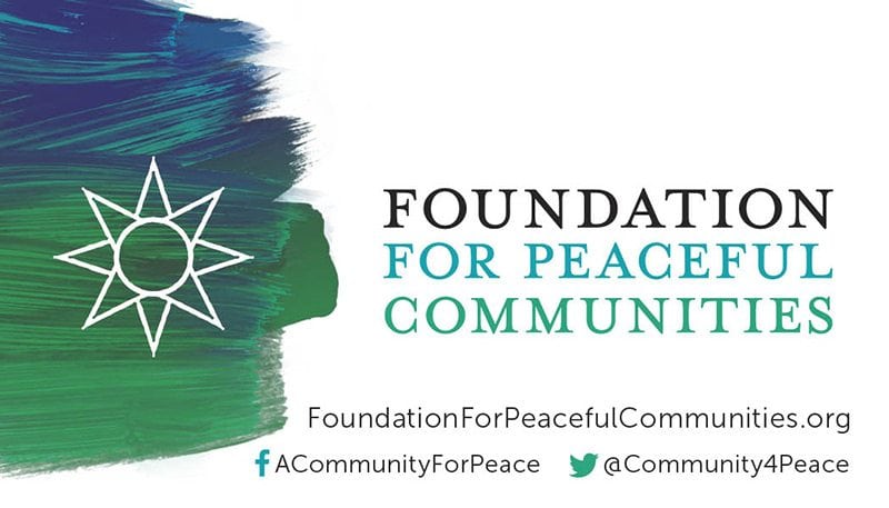 Foundations for Peaceful Communities business card front