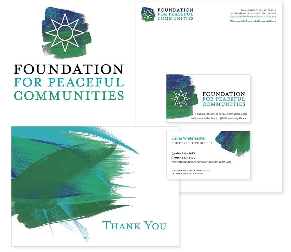 Foundations for Peaceful Communities collage of all the pieces of the business system