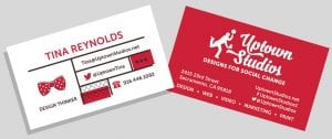 Tina Reynolds business card redesign