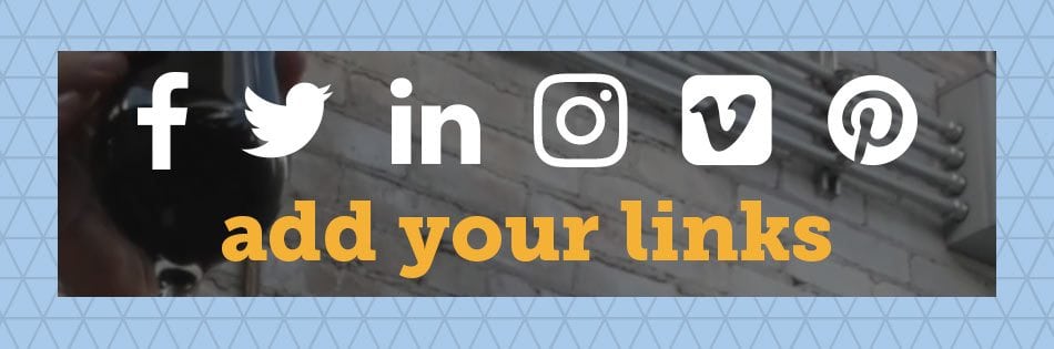 an image with social media icons on it that reads "Add your links"