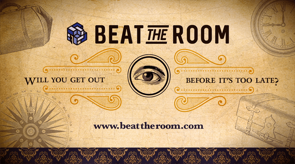 Beat The Room With One Eye Looking Straight Out And Light Yellow Background