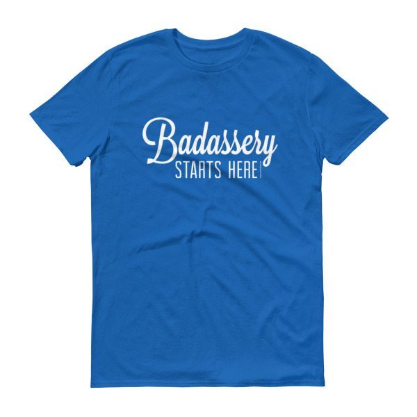 blue badassery shirt front