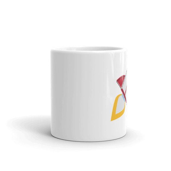 white mug with rocket