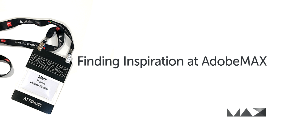 place holder with the text finding inspiration at adobe max
