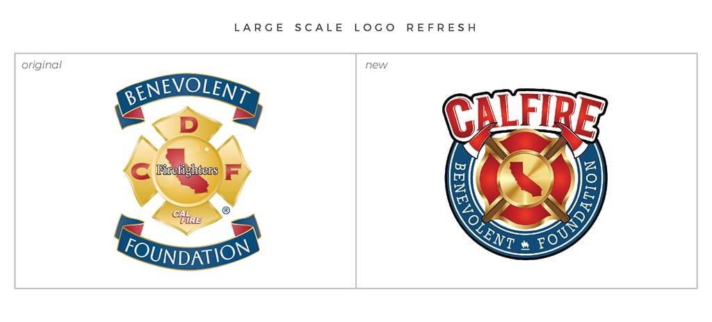 Full-Service Branding Large Scale Logo Refresh For Cal Fire Benevolent Foundation