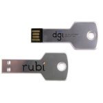 Silver USB Key With DGI And Rubi Design Branding Logo's On Them