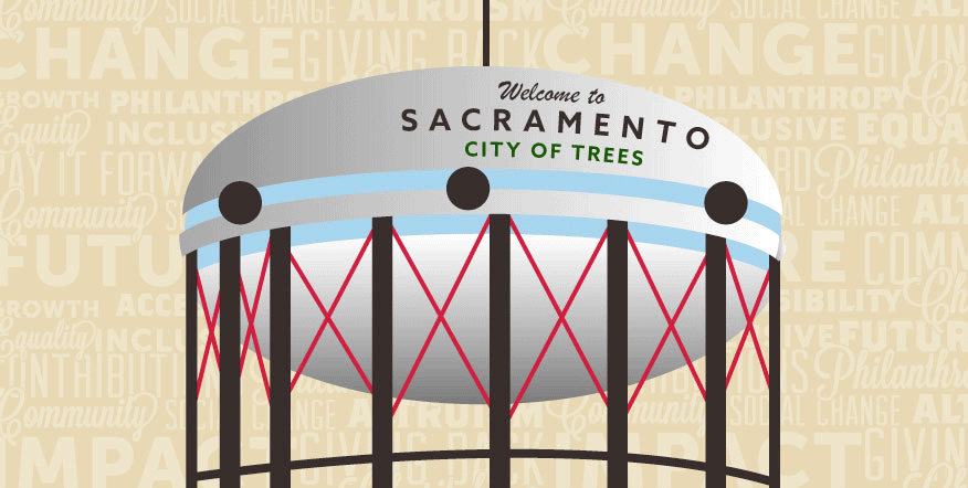 Sacramento Water Tower Changing City Motto From City Of Trees To Farm To Fork