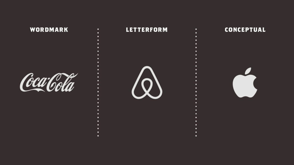 Three Columns Of White Logos Of Apple CocaCola AirBnB Brand Management For Sacramento With Black Background