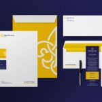 Melina Levy Rebranded Business Office Supplies On Purple Background