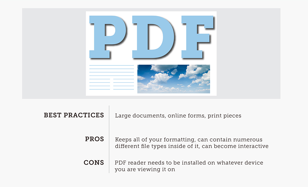 PDF Image Explanation Card With Cloudy And Blue Skies Background