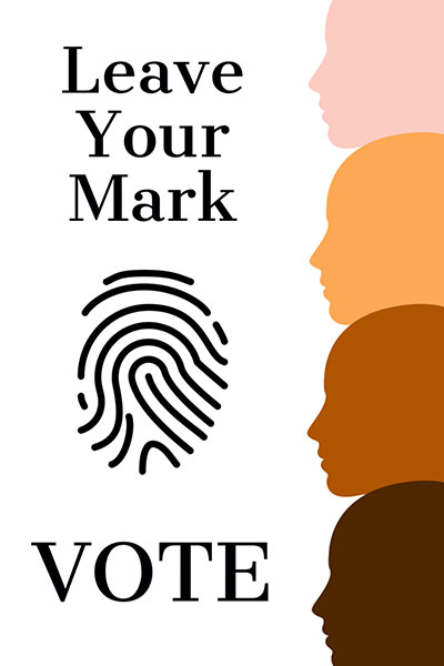 Leave Your Mark Vote With Fingerprint In Center