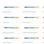 CSAC Logo Suite With Sixteen Variants Of The CSAC Logo On White Background
