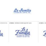 La Familia Logo Refresh With Cursive Logo On Top And Three Logos On Bottom
