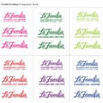 La Familia Different Colors With Five Refresh Logos On Top And Five Logos On Bottom